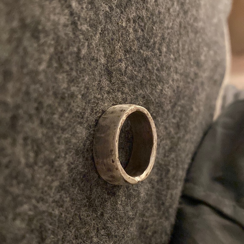 Solid silver ring